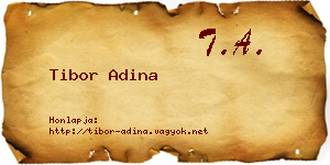 Tibor Adina névjegykártya